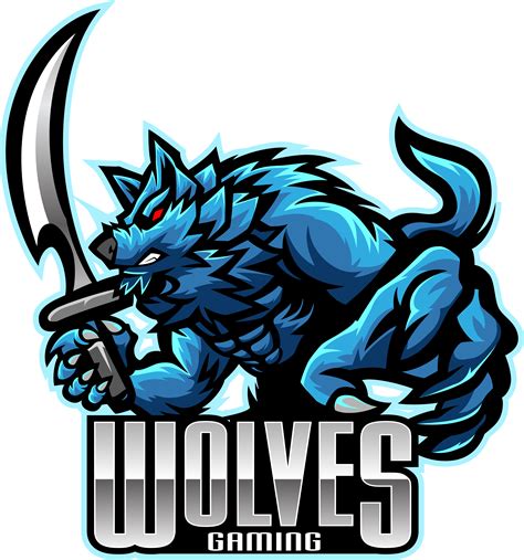 Wolf Mascot Logo Design Desenho De Asas De Anjo