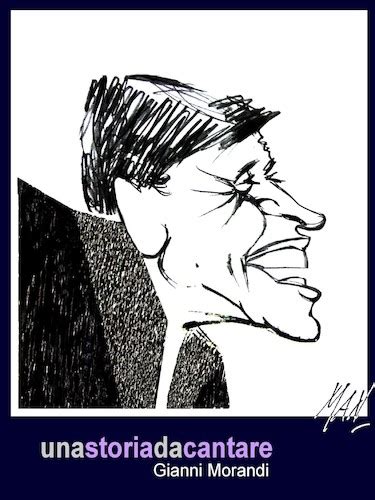 Gianni Morandi By Enzo Maneglia Man Famous People Cartoon Toonpool