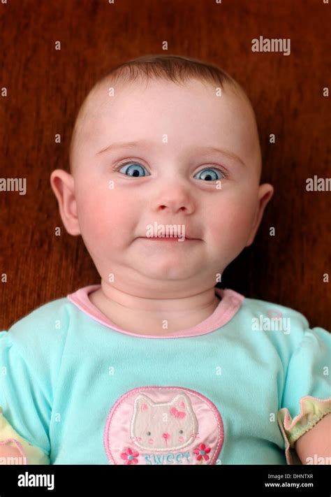 Funny Baby Portrait Stock Photo Alamy