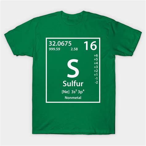 Sulfur Element By Cerebrands Element T Shirt T Shirt Shirt Details