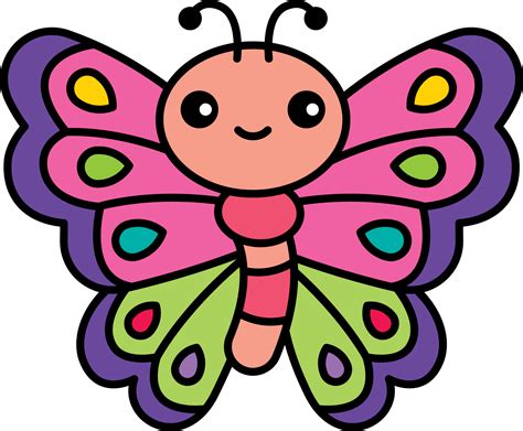 Personaje De Mariposa Colorido De Dibujos Animados Gesto De Bienvenida