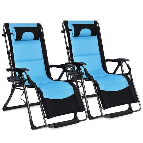 Buy Giantex 2 Pack Zero Gravity Chair Folding Lounge Chair Oversize Patio Reclining Chair With