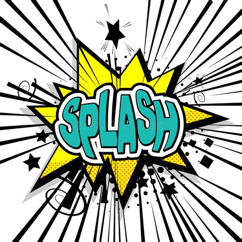 Lettering Splash Comic Text Sound Stock Vector Illustration Of