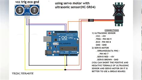 Servo Motor Ultrasonic Sensor Ultrasonic Sensor With Servo Motor