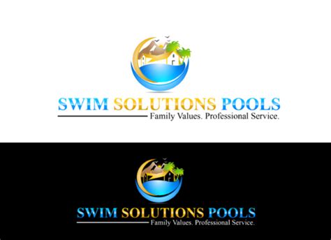 Logo For A Swimming Pool Service Company By Peffa