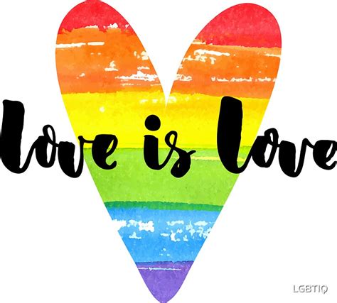Love Is Love Lgbt Heart Cute Type Stickers By Lgbtiq Redbubble