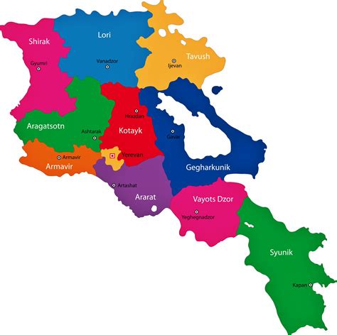 Armenia Map Of Regions And Provinces