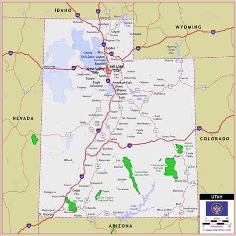 Utah Highway And Road Map Go Utah Pinterest Utah