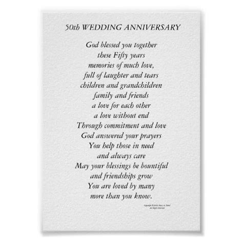 50th Wedding Anniversary Poster Zazzle 50th Anniversary Quotes