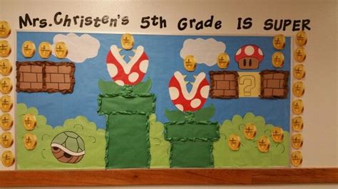 Mario Bros Bulletin Board Classroom Door Classroom Themes School