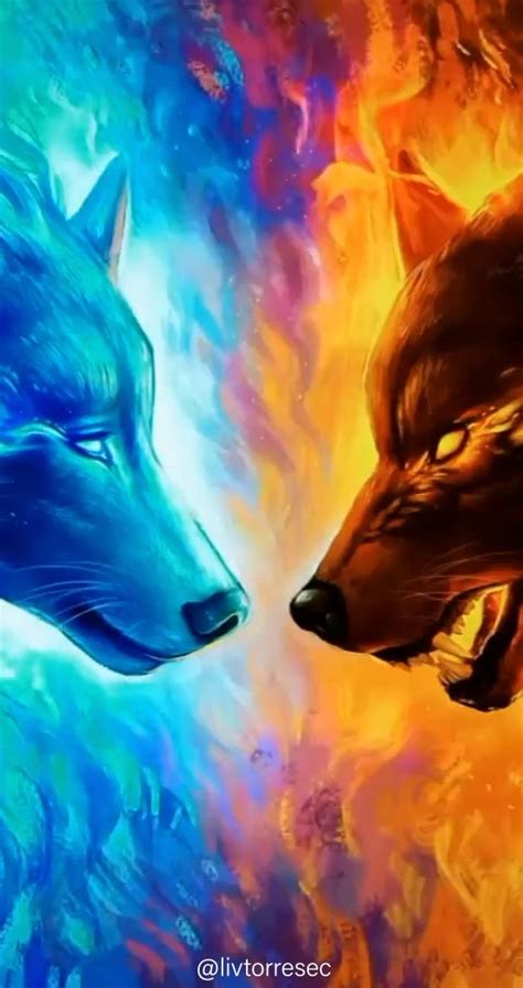 The Best 15 Wolf Cool Fire And Water Wallpapers Bezbrewasudu
