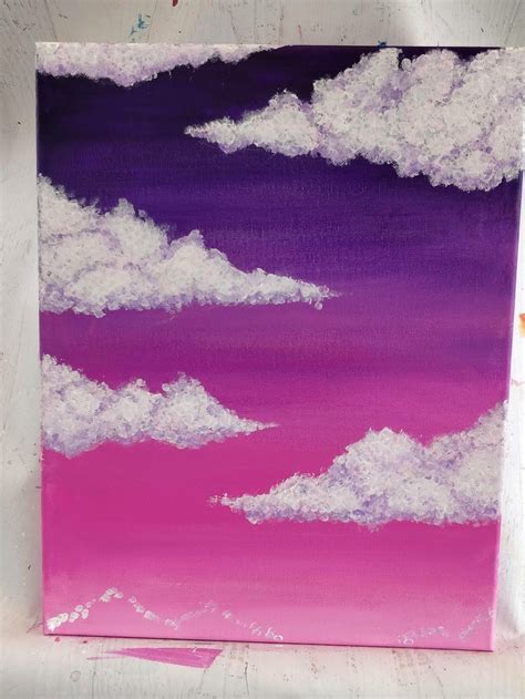 How To Paint Clouds Acrylic Pink