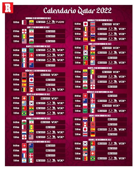 Qatar 2022 ¿dónde Ver Los Partidos Del Mundial En Vivo Fecha Horario