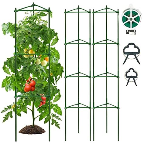 Cke 3 Pack Tomato Cage Plant Stakes And Support With Clips Upto 72