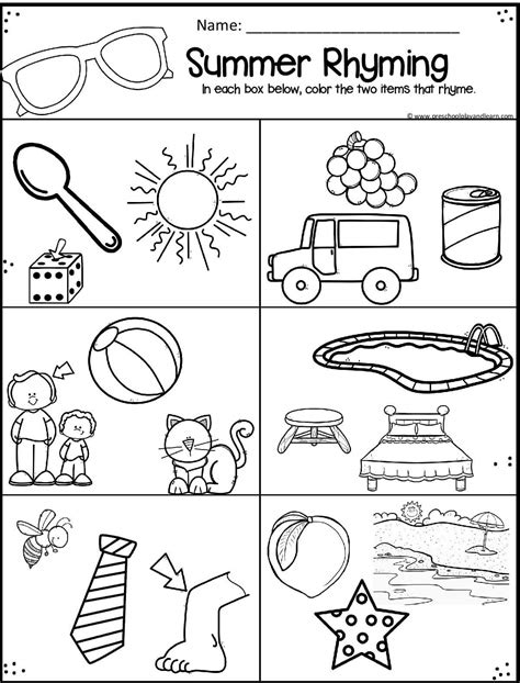 Free Preschool Summer Worksheets Craftsactvities And Worksheets For