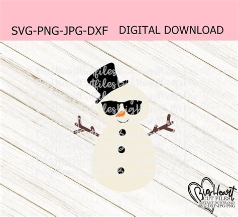 snowman svg png dxf snowman cut files christmas etsy