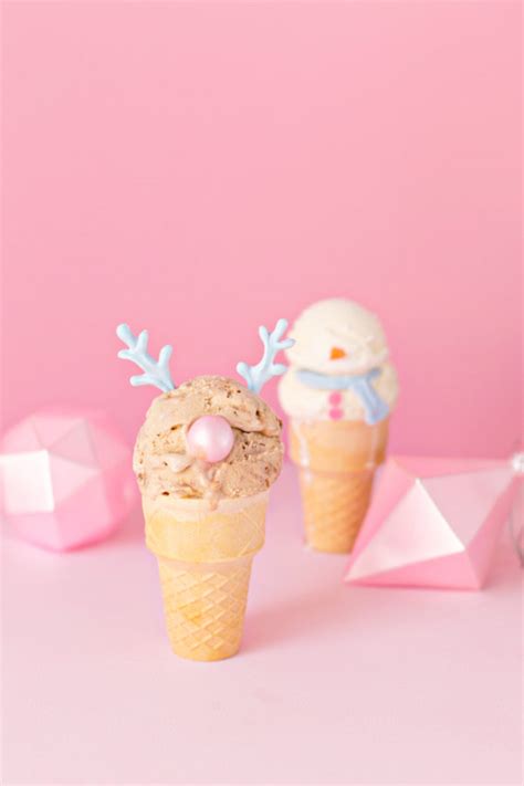 Diy Reindeer Snowman Ice Cream Cones Studio Diy