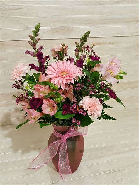 pink romance bouquet blossom town florist floral delivery 56283