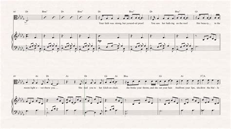 Viola Hallelujah Jeff Buckley Sheet Music Chords Vocals Youtube