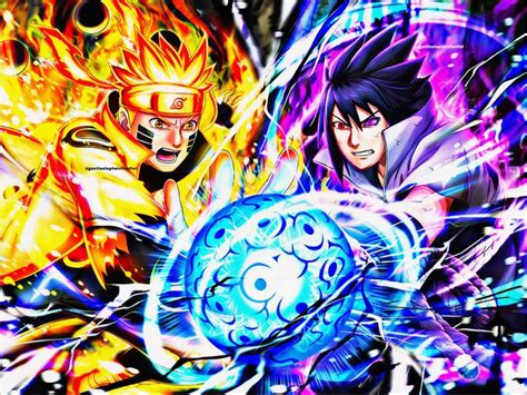 Two Anime Characters In Front Of An Abstract Background With Fire And