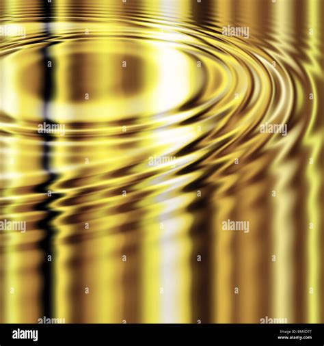 Ripples In The Liquid Molten Gold Golden Metal Stock Photo Alamy