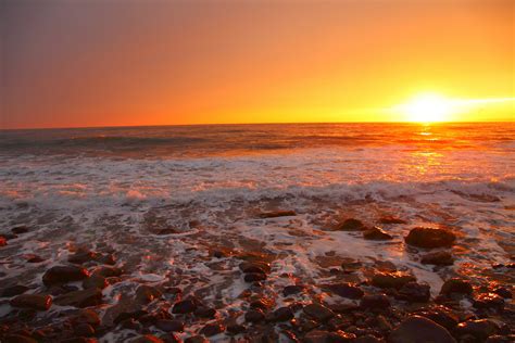 731254 Sea Stones Sunrises And Sunsets Horizon Sun Rare Gallery