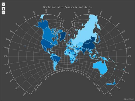 World Map With Crosshair And Grids With Dark Turquoise Theme Maps