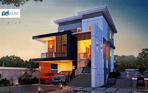 Modern House Plans 11x205 With 4 Bedrooms Small House Design