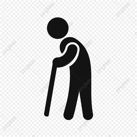An Old Man With A Cane Icon