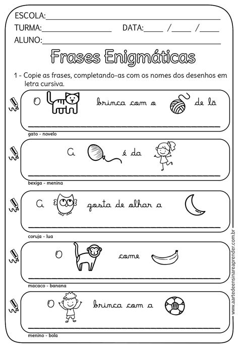 Organize As Palavras E Forme Frases