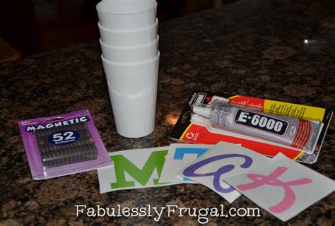 Diy Fridge Magnet Cups Picture Tutorial Fabulessly Frugal