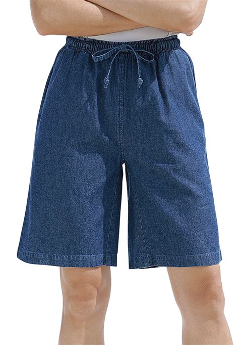 Shorts Denim Drawstring Waist Women S Plus Size Shorts Women S Plus Size Jeans Plus Size