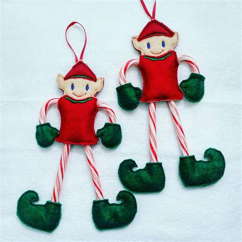 Elf Candy Cane Holder Christmas Crafts To Sell Handmade Christmas