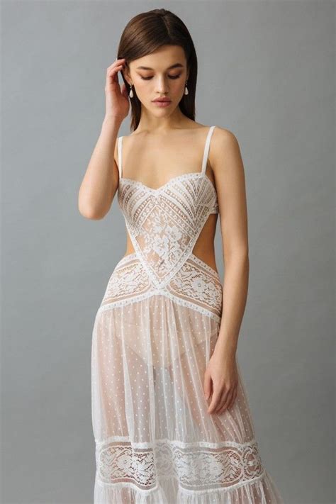 Lace Nightgown With Original Cutout Design Ночная рубашка Милые платья Платья