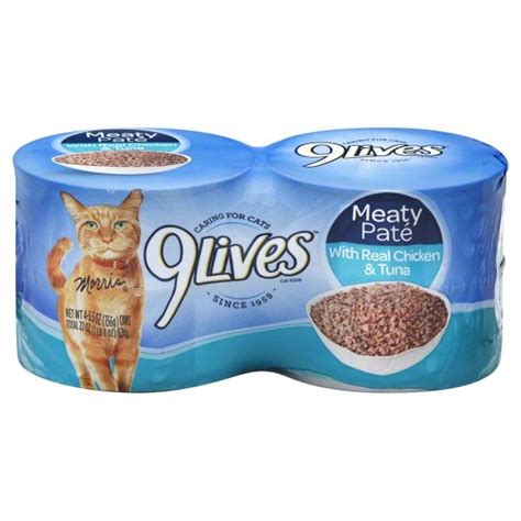 9 Lives Chicken And Tuna Dinner 6 4pk 55oz Wet Cat