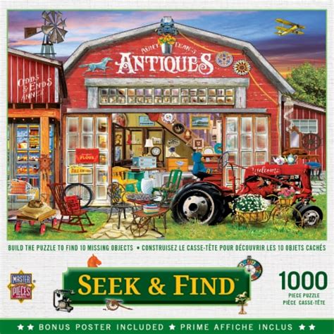 Masterpieces Antiques Seek And Find Jigsaw Puzzle 1000 Pc Frys Food