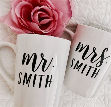 Mr And Mrs Mugs Engagement T Idea Wedding T Mr And Etsy