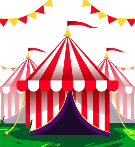 Premium Vector Circus Tent Vector Illustration