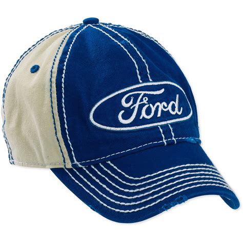 Men's Ford Distressed Twill Adjustable Baseball Cap - Walmart.com