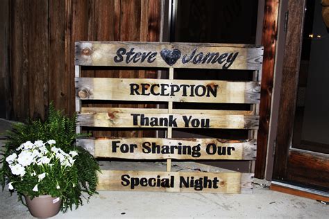 Vow Renewal Idea Pallet Recycled For Sign At Reception Wedding