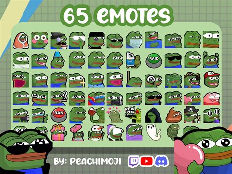 65 Pepega And Kermit Twitch Emotes Pack Cute Frog Emotes Pepe Etsy España