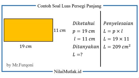 Rumus Luas Persegi Panjang Dan Contoh Soal Lengkap Nilai Mutlak