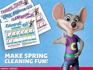 Chuck E Cheese Free Rewards Calendars For Kids Shesaved