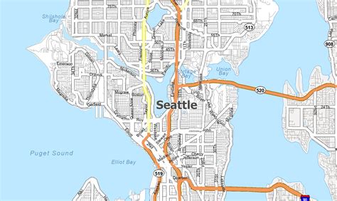 Map Of Seattle Washington Gis Geography