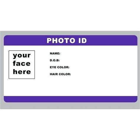 Printable Blank Id Card Template Customize And Print