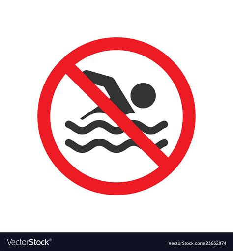 No Swimming Allowed Sign Royalty Free Vector Image