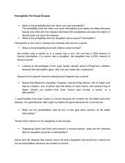 Base your answer on the. Pedigree Worksheet 3 Hemophilia The Royal Disease | TUTORE ...