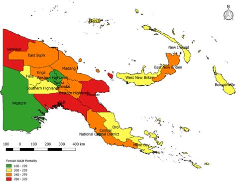 Map Of Female 45q15 In Png By Province Download Scientific Diagram