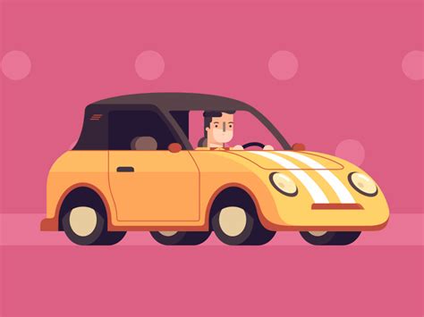 The Car In Pink Car Animation Motion Design Animation Animation Design