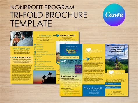 Tri Fold Brochure Nonprofit Program Brochure Nonprofit Marketing